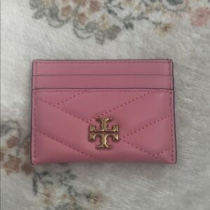 Tory Burch Pink Quilted Card Case